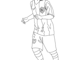 Coloriage Lionel Messi FC Barcelone