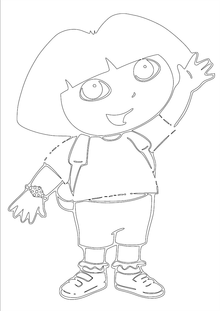 Coloriage dora l'exploratrice