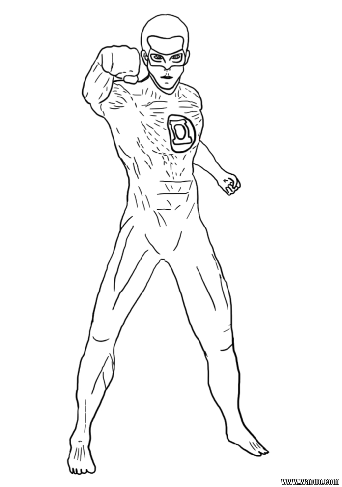 Coloriage Green Lantern Ryan Reynolds