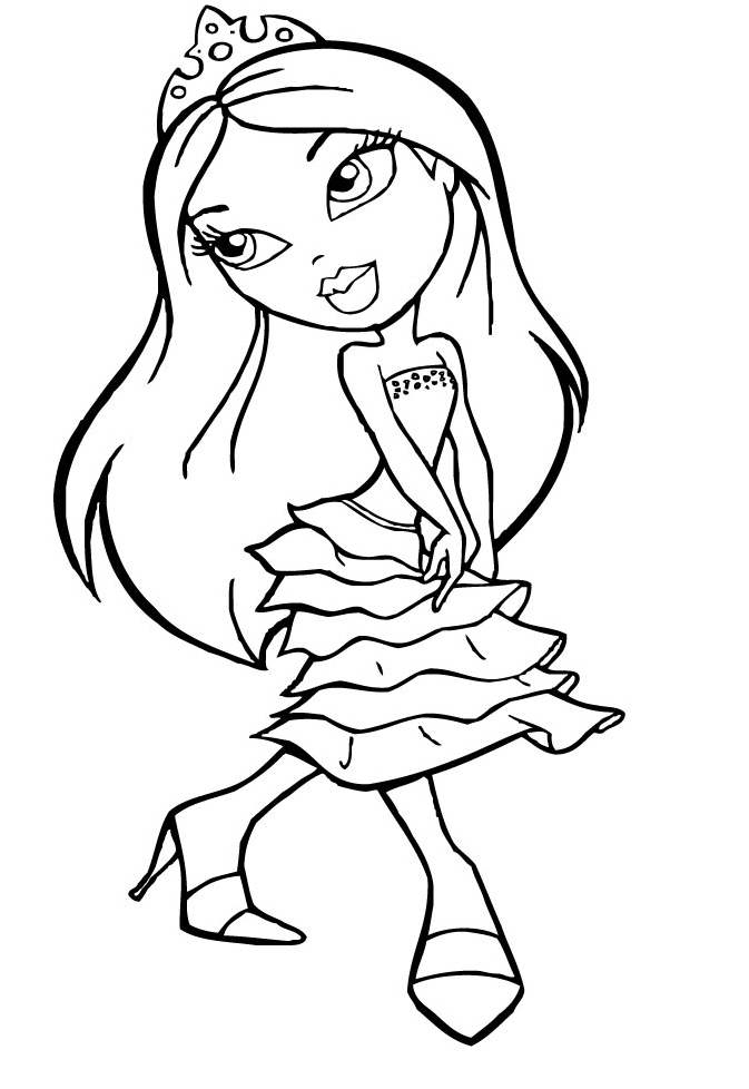 Coloriage princesse bratz