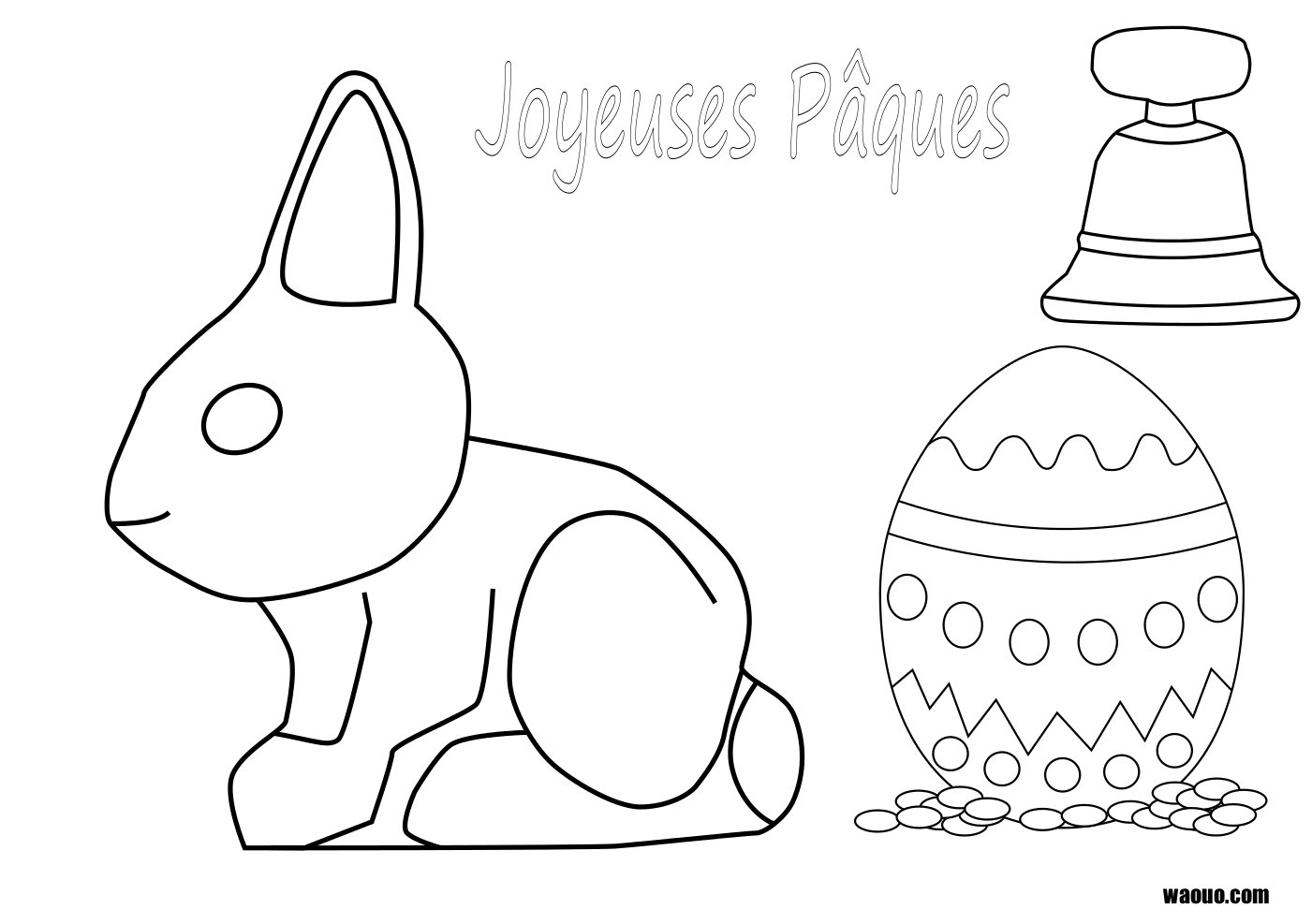 Lapin de pâques coloriage