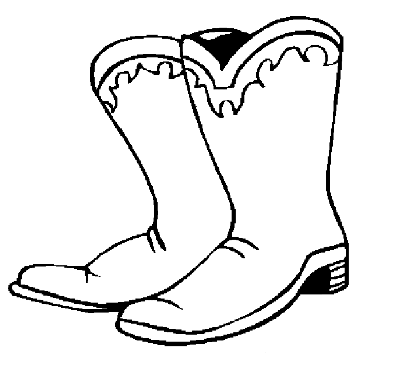 Coloriage bottes Cowboy