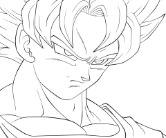 Coloriage visage Sangoku