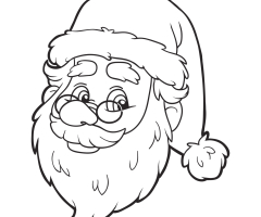 Coloriage Pere Noel lunettes