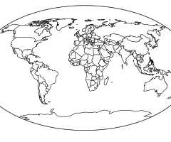 Coloriage mappemonde